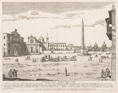 Piazza del Popolo from Prospectus Locurum Urbis Romae Insignium by Lievin Cruyl
