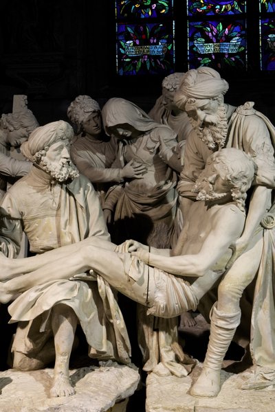 The Entombment and the swoon of the Virgin by Ligier Richier