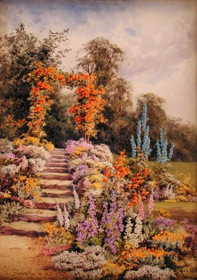 Garden with Steps by Lilian Stannard