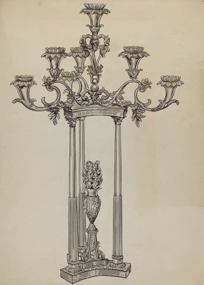 Candlestick, c. 1936 by Lillian Causey