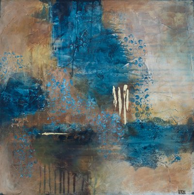 Deep Blue Abstract Textures by Lillian Christiansson