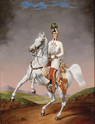Portrait of Franz Joseph I of Austria on Horseback by Lilly König