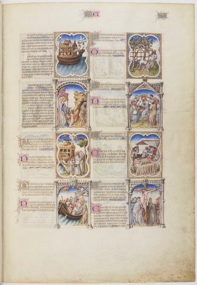 Bible Moralisée, Life of Noah, folio 5r by Limbourg Brothers