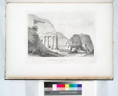 Tomb in the South of the Town, Petra by Linant (Linant Pasha) Bellefonds