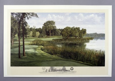 16th hole, Hazeltine National Golf Club, Chaska, Minnesota, USA, 1991 by Linda Hartough