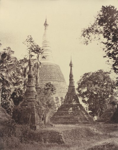 Rangoon: Near View of the Shwe Dagon Pagoda, November 1855 by Linnaeus Tripe