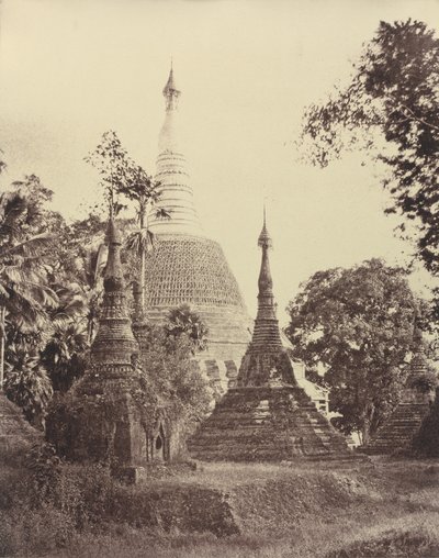 Rangoon: Near View of the Shwe Dagon Pagoda by Linnaeus Tripe