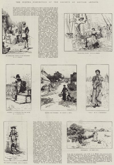 The Winter Exhibition of the Society of British Artists by Lionel Charles Henley