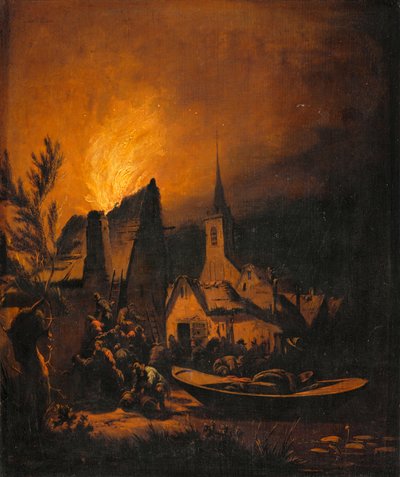 Fire in a Village by Lionel Hamilton-Renwick