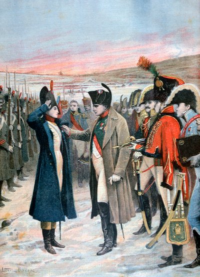 Napoleon presenting female officer Marie Schellinck with the Legion of Honour, 1808 by Lionel Noel Royer