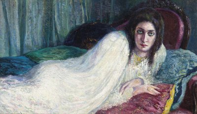 Girl on the Sofa, c. 1910 by Lionne