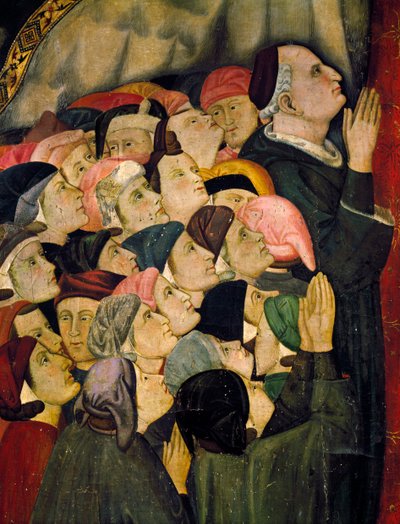 Virgin of Mercy (detail) by Lippo Memmi
