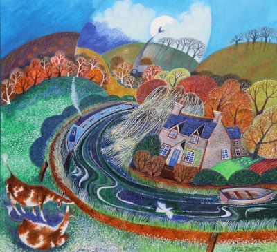 St. Catherines, River Wey by Lisa Graa Jensen