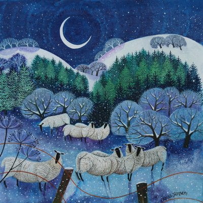 Winter Downland Sheep, 2024 by Lisa Graa Jensen