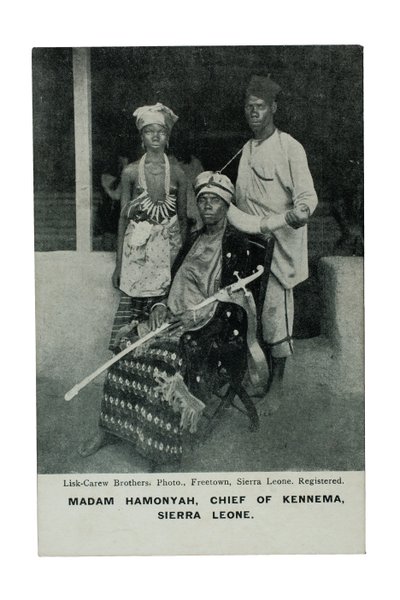 Madam Hamonyah, Chief of Kennema, Sierra Leone, c.1905-07 by Lisk Carew Brothers
