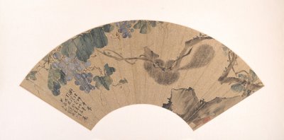 Squirrel and Grape, 1868 by Liu Deliu