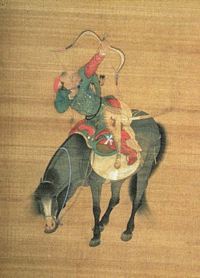 Kublai Khan Hunting (detail) by Liu Kuan tao