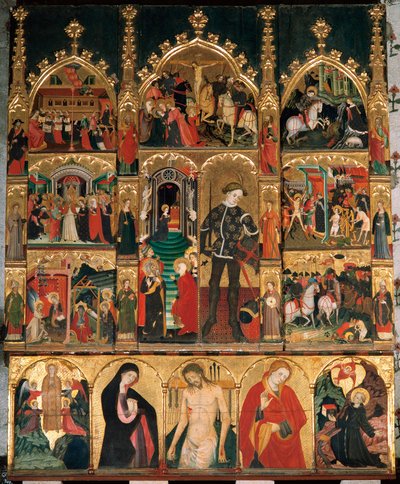 Altarpiece of The Virgin and Saint George (Sant Jordi) by Lluís Borrassà
