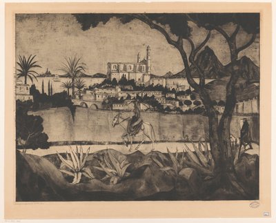 Bastia on Corsica by Lodewijk Schelfhout (signed by artist)