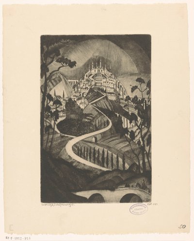 Mountain by Lodewijk Schelfhout (signed by artist)