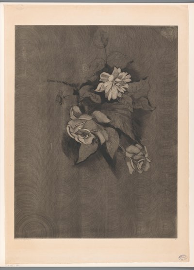Flower Piece with Roses by Lodewijk Schelfhout (signed by artist)