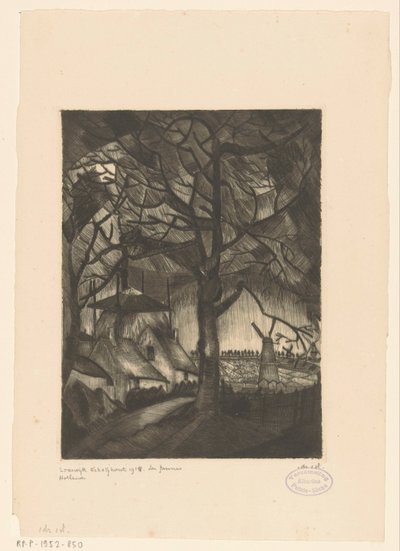 Farm (Les Fermes) by Lodewijk Schelfhout (signed by artist)