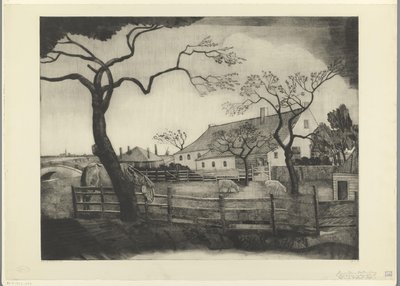 Farm with Cattle in Holland by Lodewijk Schelfhout (signed by artist)
