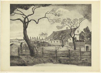 Farm with Livestock in Holland by Lodewijk Schelfhout (signed by artist)