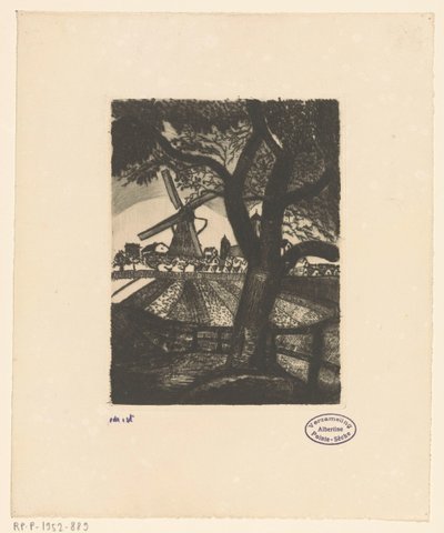 Orchard by Lodewijk Schelfhout (signed by artist)