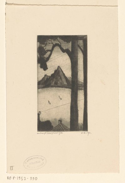 Corsican Landscape by Lodewijk Schelfhout (signed by artist)