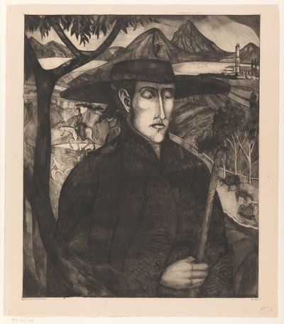 Corsican Shepherd by Lodewijk Schelfhout (signed by artist)