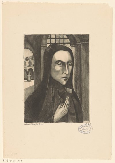 Corsican Woman by Lodewijk Schelfhout (signed by artist)