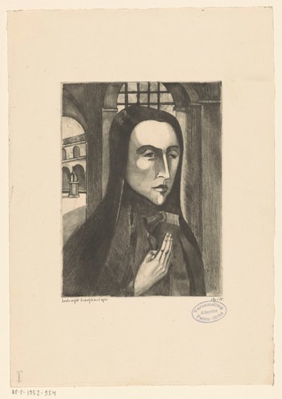 Corsican Woman (original title: Femme Corse) by Lodewijk Schelfhout (signed by artist)