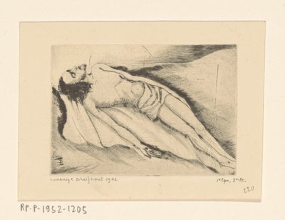 Dead Christ by Lodewijk Schelfhout (signed by artist)