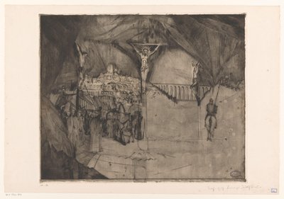 Golgotha I by Lodewijk Schelfhout (signed by artist)