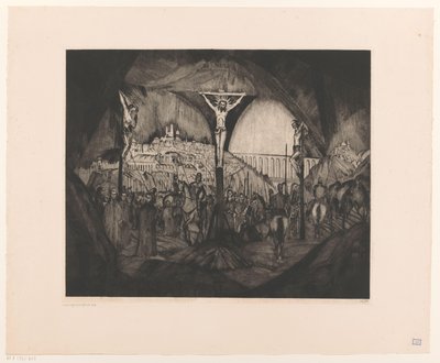 Golgotha I by Lodewijk Schelfhout (signed by artist)