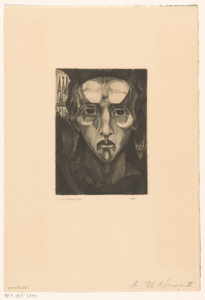 Head of a Woman by Lodewijk Schelfhout (signed by artist)