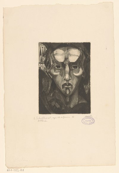 Head of a Woman by Lodewijk Schelfhout (signed by artist)