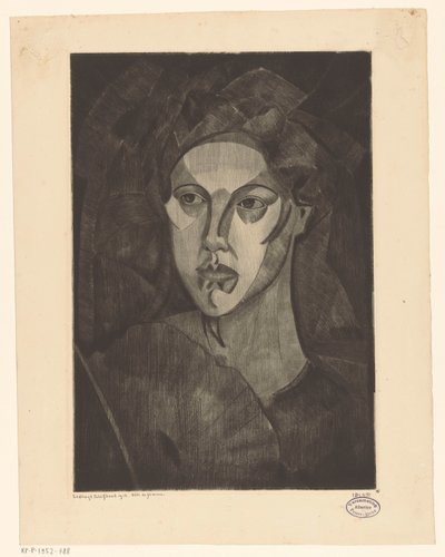 Head of a Woman by Lodewijk Schelfhout (signed by artist)