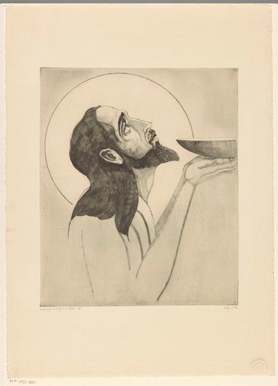 John the Baptist by Lodewijk Schelfhout (signed by artist)