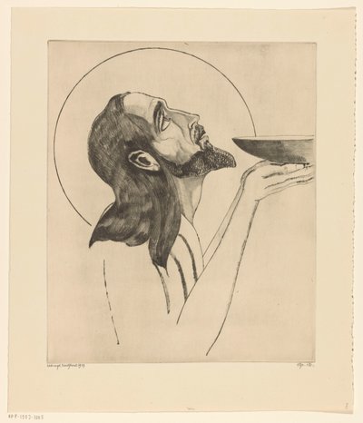 John the Baptist by Lodewijk Schelfhout (signed by artist)