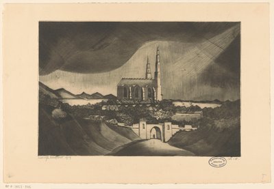 Cathedral by Lodewijk Schelfhout (signed by artist)