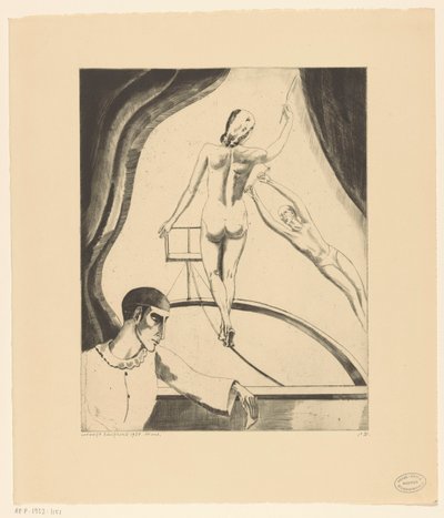 Tightrope Walker, Trapeze Artist, and Pierrot by Lodewijk Schelfhout (signed by artist)