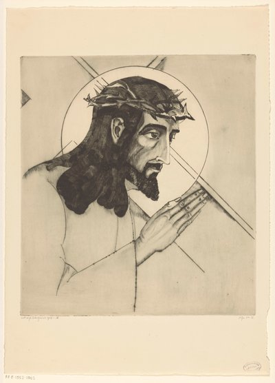 Carrying the Cross by Lodewijk Schelfhout (signed by artist)