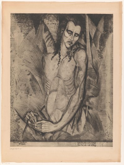 Naked Man with Closed Eyes by Lodewijk Schelfhout (signed by artist)