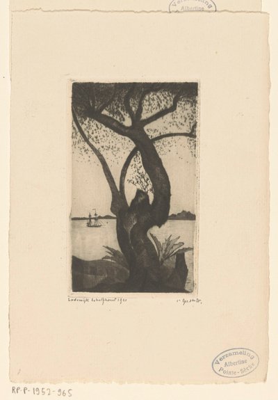 Olive Tree in Corsica by Lodewijk Schelfhout (signed by artist)