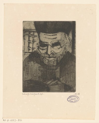 Portrait of G.J. Brinkman by Lodewijk Schelfhout (signed by artist)
