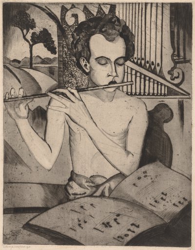 Flute Player by Lodewijk Schelfhout