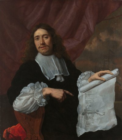 Willem van de Velde II (1633-1707), Painter by Lodewijk van der Helst