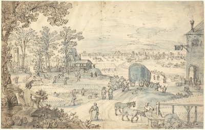 Summer Harvest in an Extensive Landscape by Lodewyk Toeput